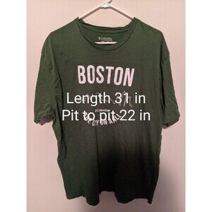 Columbia Shirt Men's 2XL XXL Boston Green Short Sleeve Cotton Activewear